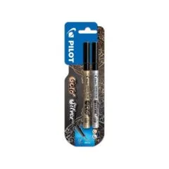 PILOT BLISTER 2 SUPER COLOR EXTRA FINE GOLD/SILVERLVER