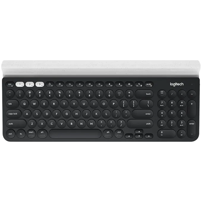 LOGITECH K780 Multi-Device Wireless Keyboard - DARK GREY/SPECKLED WHITE - US INT'L — image 1