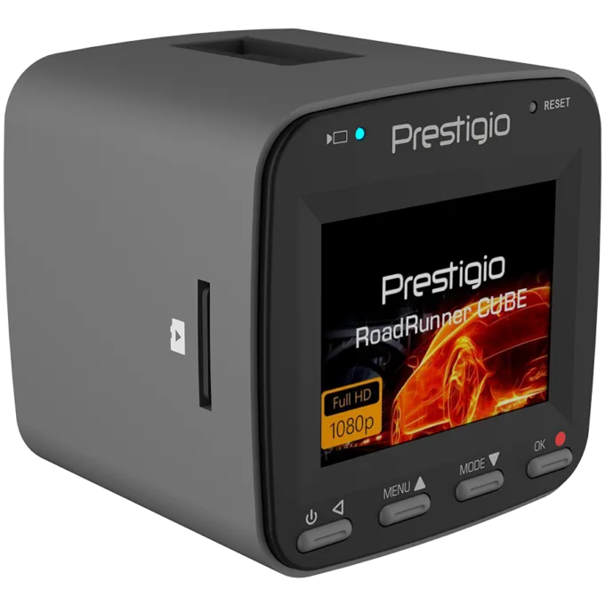 Car Video Recorder PRESTIGIO RoadRunner CUBE (FHD 1920x1080@30fps, 1.5 inch screen, 2 MP CMOS SONY IMX323 image sensor, 2 MP camera, 140° Viewing Angle, Micro USB, 150 mAh, WiFi, Motion Detection, G-sensor, Cyclic Recording, silver/black, Metal+Plastic) — image 3