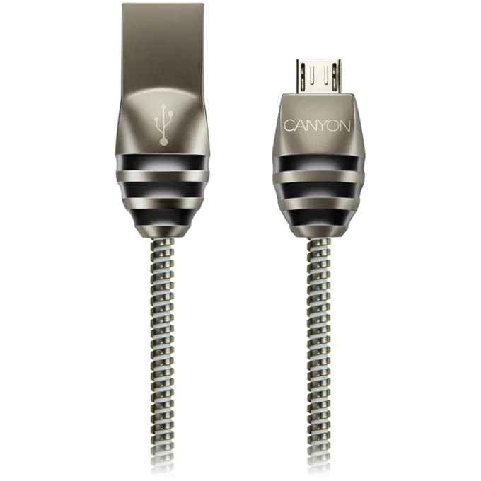 CANYON cable UM-5 MicroUSB 10W 1m Dark Grey — image 1