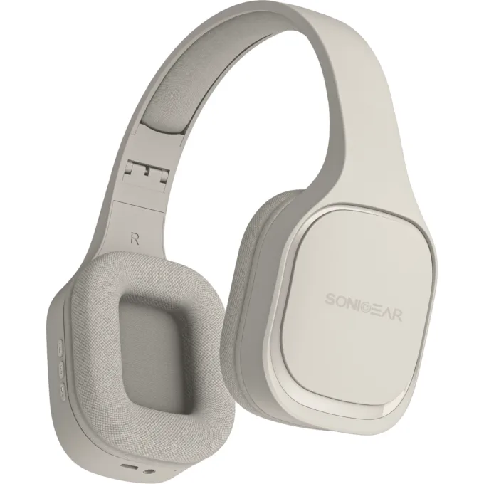 SonicGear Headphones Bluetooth Fabric + Foldable AIRPHONE 7 Chalk Grey — image 1