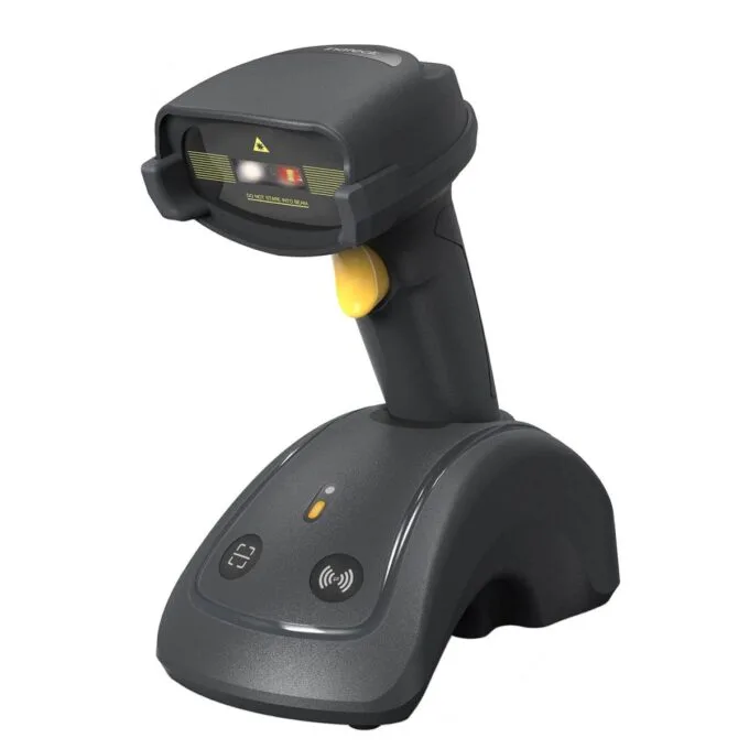 Inatech Barcode Scanner CMOS 1D/2D Wireless 2.4GHz/Bluetooth USB-A 2600mAh Smart Charging Base BCST-560B Dark Gray — image 1