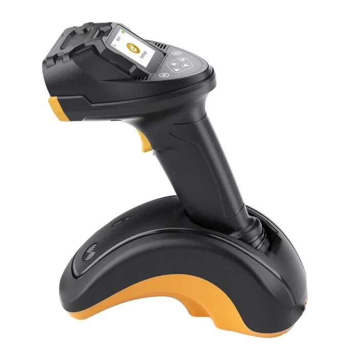 Inatech Barcode Scanner CMOS+CCD 1D/2D Wireless 2.4GHz/Bluetooth USB-A 2600mAh Display Screen Smart Charging Base N6001 Black — image 1