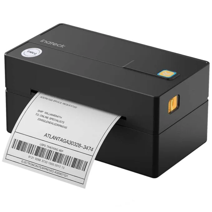 Inatech Label Barcode Printer Thermal Bluetooth & USB PR40 Black — image 1