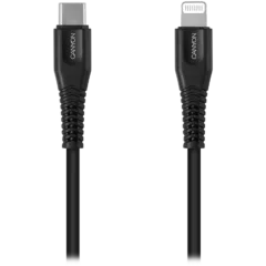 CANYON cable MFI-4 Type-C to Lightning 1.2m Black