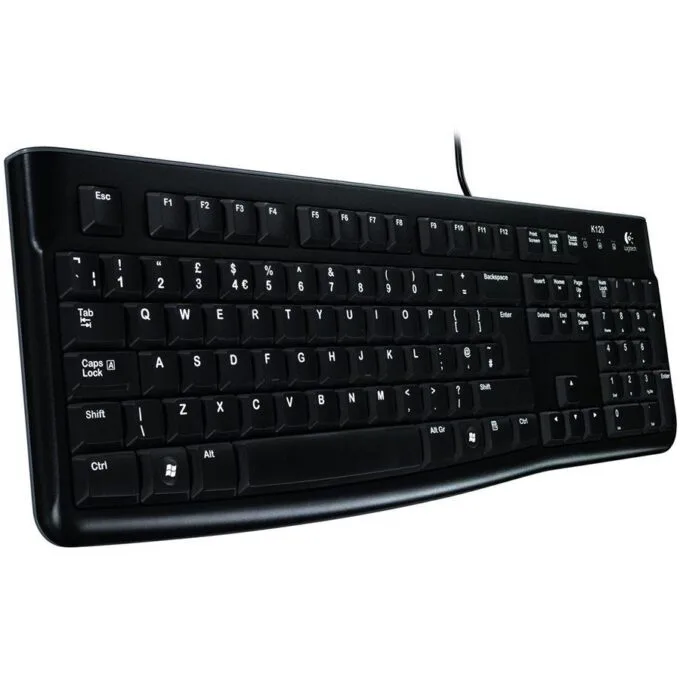 LOGITECH K120 Corded Keyboard - BLACK - USB - LTH - B2B — image 1