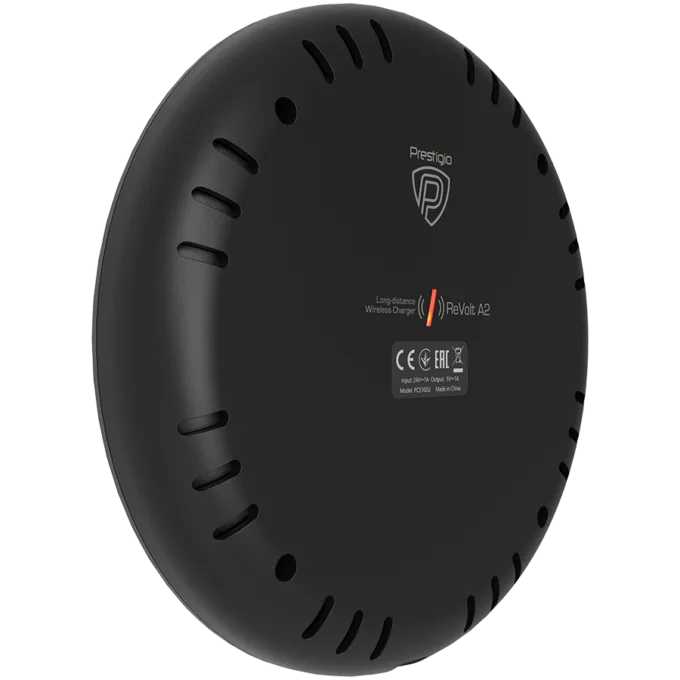 Prestigio ReVolt A2, 5W hidden wireless charger with magnetic sticker, silent, works through glass, wood, plastic, or granite up to 40 mm thick, suitable for all gadgets that support Qi wireless charging standard, black color. — image 4