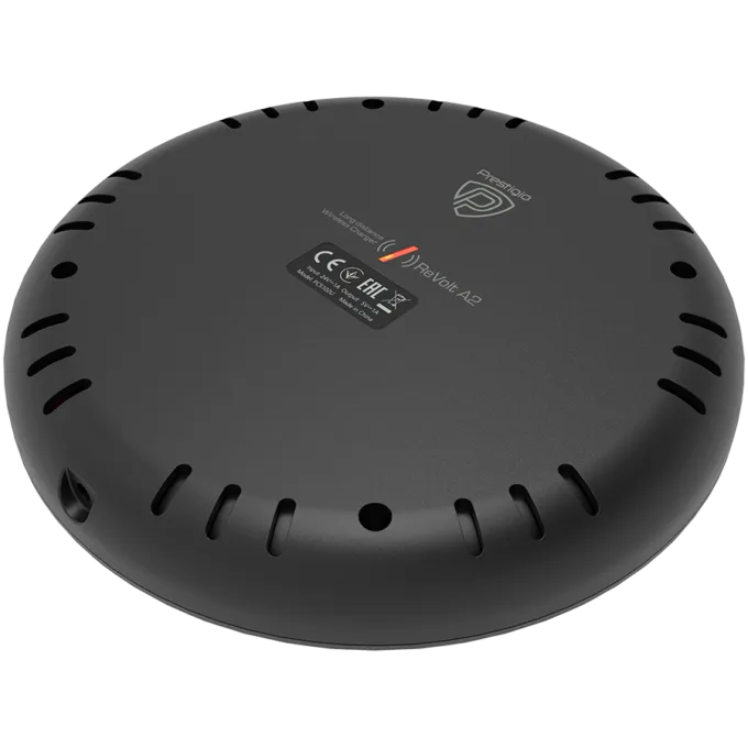 Prestigio ReVolt A2, 5W hidden wireless charger with magnetic sticker, silent, works through glass, wood, plastic, or granite up to 40 mm thick, suitable for all gadgets that support Qi wireless charging standard, black color. — image 8