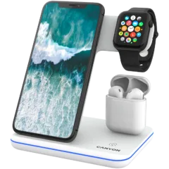 CANYON wireless charger WS-302 15W 3in1 White