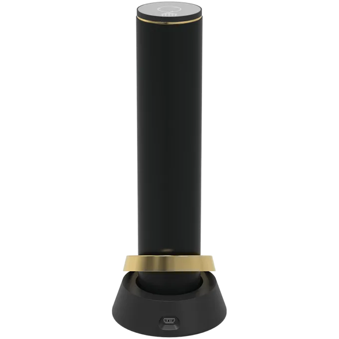 Prestigio Maggiore, smart wine opener, 100% automatic, opens up to 70 bottles without recharging, foil cutter included, premium design, 480mAh battery, Dimensions D 48*H228mm, black + gold color. — image 5
