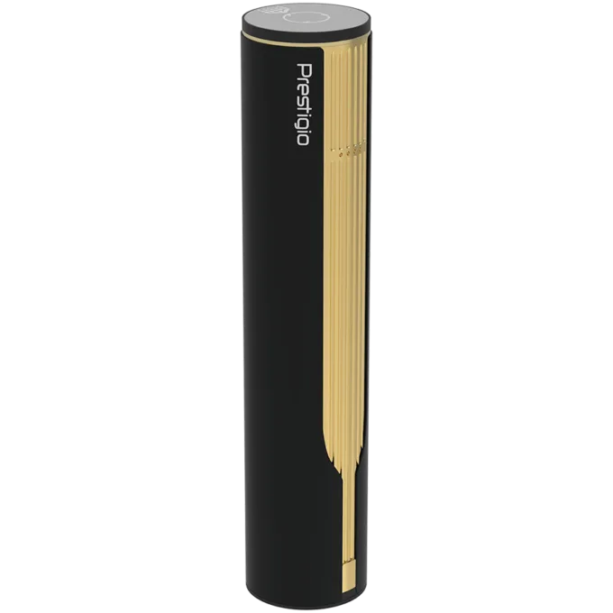 Prestigio Maggiore, smart wine opener, 100% automatic, opens up to 70 bottles without recharging, foil cutter included, premium design, 480mAh battery, Dimensions D 48*H228mm, black + gold color. — image 9