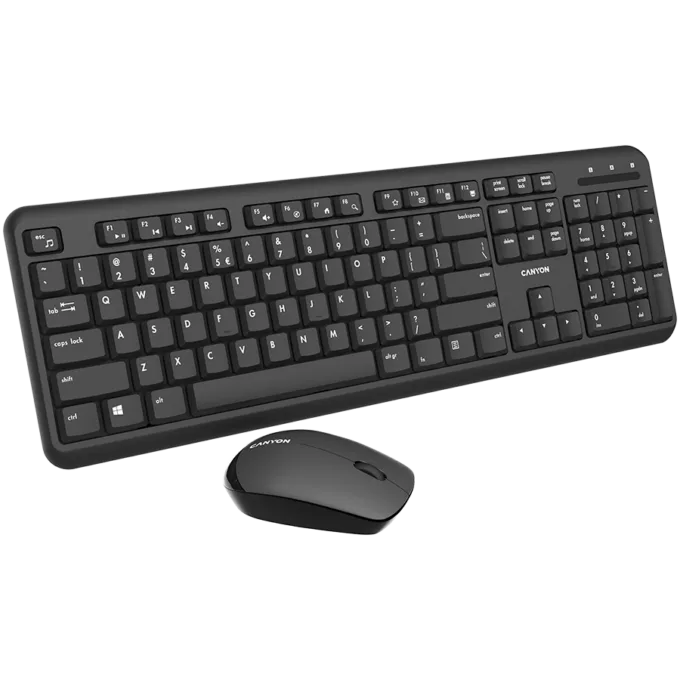 CANYON SET-W20 UK/US Keyboard+Mouse Velvet Wireless Black — image 2