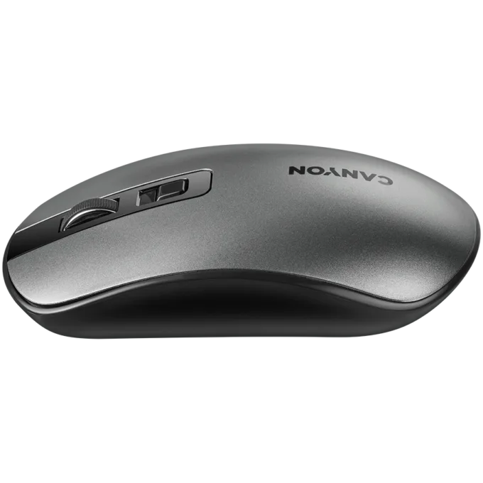 CANYON MW-18, 2.4GHz Wireless Rechargeable Mouse with Pixart sensor, 4keys, Silent switch for right/left keys,DPI: 800/1200/1600, Max. usage 50 hours for one time full charged, 300mAh Li-poly battery, Dark grey, cable length 0.6m, 116.4*63.3*32.3mm, 0.075kg — image 4