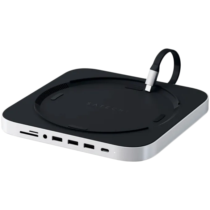 SATECHI Mac Mini Stand & Hub - Silver — image 1