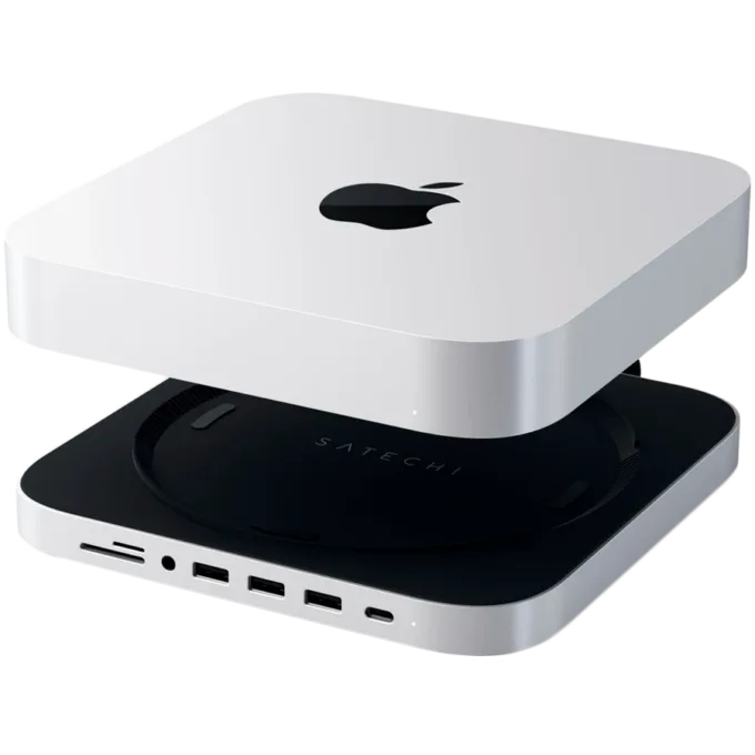 SATECHI Mac Mini Stand & Hub - Silver — image 2