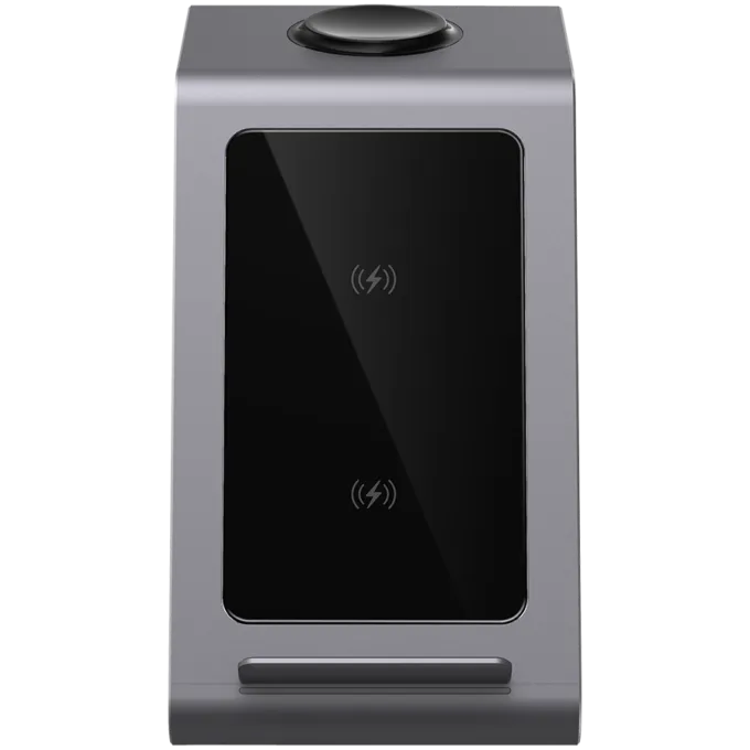 3 in 1 wireless charger Input:5V3A/9V2A/12V1.5A(QC3.0 or PD18W) Wireless: 9V1.1A/5V1.5A (7.5W/10W) Wireless for TWS: 5V 1A(Max) Wireless for Samsung: 5V 0.3A(1.5W), Aluminum+Tempered Glass — image 2