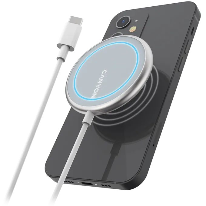 CANYON wireless charger WS-100 15W Magnetic Silver — image 4