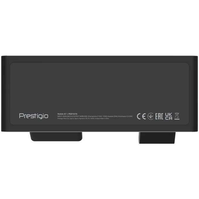 Prestigio ReVolt A7, 3-in-1 wireless charging station for iPhone, Apple Watch, AirPods, wilreless output for phone 7.5W/10W, wireless output for AirPods 5W, wireless output for Apple Watch 2.5W, material: aluminum+tempered glass, black color — image 12