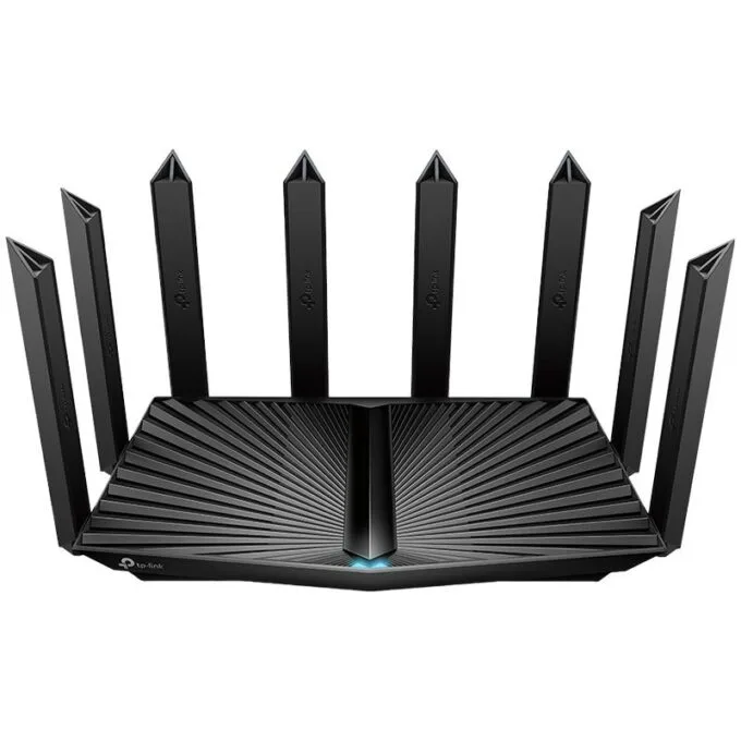 TP Link AX6600 Tri-Band Wi-Fi 6 Gaming Router, Wi-Fi 6, 5GHz: 4804 Mbps (802.11ax, HE160), 5 GHz:1201 Mbps (802.11ax), 2.4 GHz:574 Mbps (802.11ax), 8× Antennas, Beamforming, High-Power FEM, 4T4R — image 1