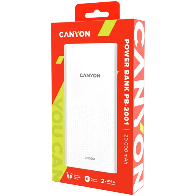 CANYON power bank PB-2001 20000 mAh White — image 3