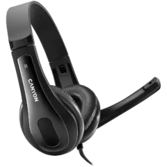 CANYON PC headset CHSU-1 PC Mic USB 2m Black
