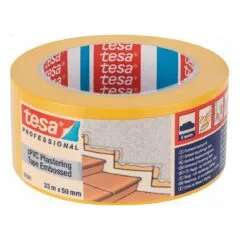 Tesa cleaning tape, sPVC 33m x 50mm cross-grooved yellow 67001