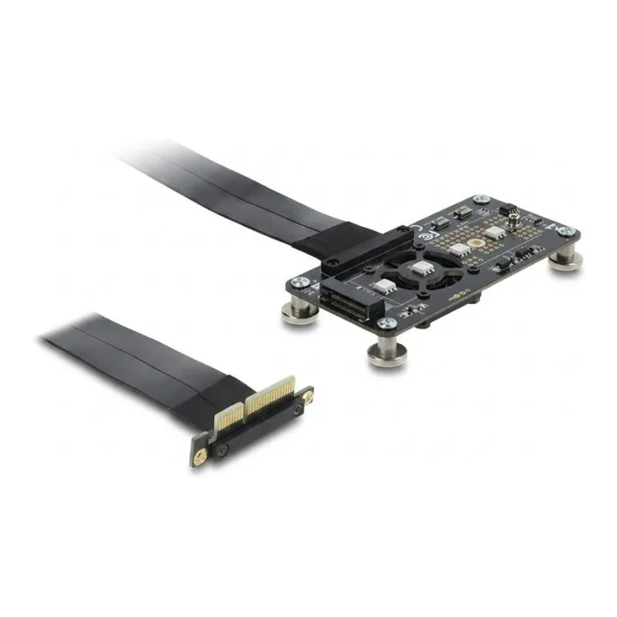 Delock PCI Express 3.0 x4 to M.2 Key M adapter with fan and cable 10 cm — image 1