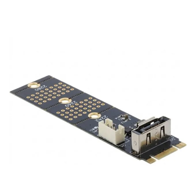 Delock Adapter M.2 Key B Plug to SATA 7 Pin Vertical — image 1