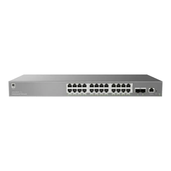 Grandstream GWN7803PL PRO – Enterprise Layer 2++ Managed Switch – 24x Gigabit RJ45 (PoE/PoE+) + 2x Gigabit SFP+ — image 1