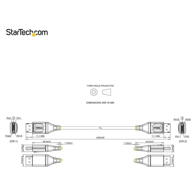 StarTech.com DP14VMM2M DisplayPort cable — image 10