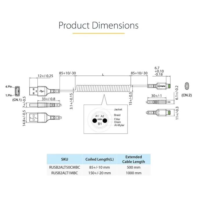 StarTech.com RUSB2ALT1MBC lightning cable — image 12