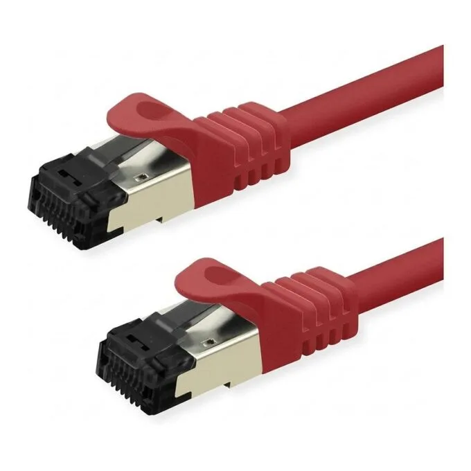 VALUE S/FTP-(PiMF-) Patchkabel Cat.8 (Class I), LSOH, Litzendraht, rot, 1 m — image 1