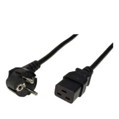 ROLINE power cable Protective contact- IEC320-C19 16A, black, 0.8 m