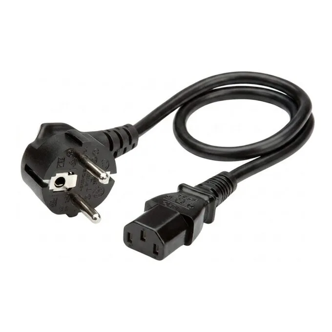 ROLINE Netzkabel, gerade IEC-Buchse, schwarz, 0,6 m — image 1