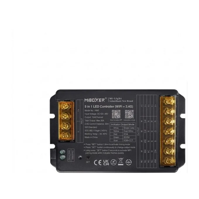 LED Controller HC Series 5in1 RGB-WW (RGB-CCT) DC12~48V WiFi 2.4G HP 30A*Milight/Miboxer * — image 1