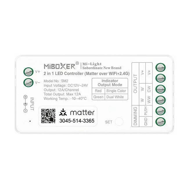 LED Controller S-Series 2in1 (Dual White/Dim) DC12/24V *Milight/Miboxer * — image 1