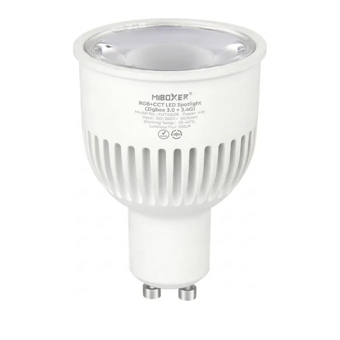 LED Retrofit GU10 6W RGB-WW (RGB-CCT) Spot Zigbee 3.0 + 2.4G*Milight/Miboxer * — image 1