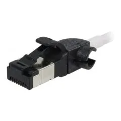 Synergy21 Patchkabel RJ45, CAT6A 500Mhz, 7,5m, weiss, S/FTP, slimline rund d=4,5mm, TPE/LSZH(Superflex), AWG28, mit CAT7 Rohk., drehbarer Stecker,