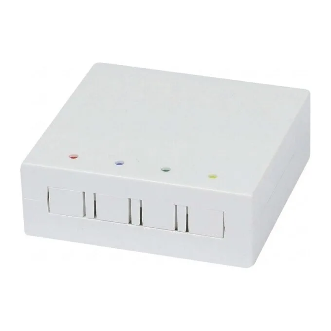 Synergy21 LWL-FTTH wall housing, for 4 couplings SC-S or LC-D 80x80 with cable guide, DIN rail/wall, crimp, — image 1