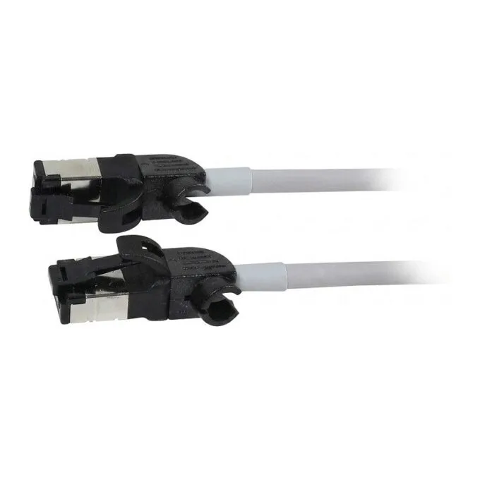 Synergy21 Patchkabel RJ45, CAT6A 500Mhz, 3m, grau, S/FTP, slimline rund d=4,5mm, TPE/LSZH(Superflex), AWG28, mit CAT7 Rohk., drehbarer Stecker, — image 1