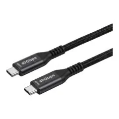 Synergy21 Kabel USB 4.0 C St> 1.5m schwarz Textil 40G/5A 240W Gen - Kabel - Digital/Daten (S215316)