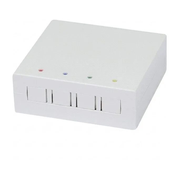 Synergy21 LWL-FTTH Wandgehäuse, für 4 Kupplungen SC-S oder LC-D 80x80 mit Kabelführung, DIN-Rail/Wand, Schrumpf, — image 1