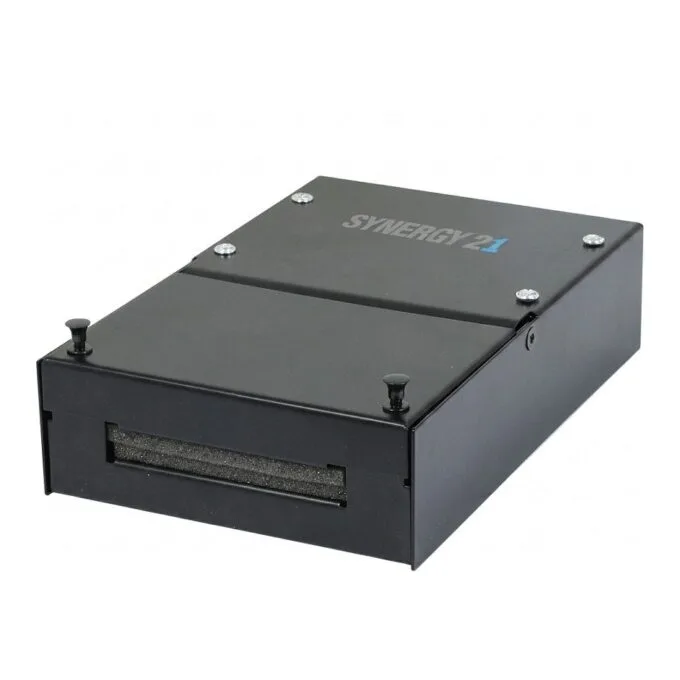 Synergy21 Keystone, Modulträger, Patchpanel für 4x TP-Modul, Aufputz, Metallklappbox(Consolidation Point Box), Schwarz — image 1