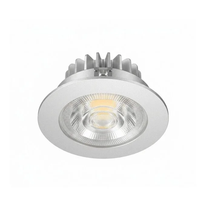 Synergy 21 LED ceiling installation spot Helios silver, round, warm white — image 1