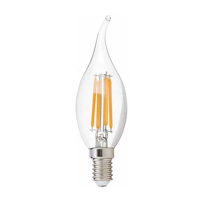Synergy 21 LED Retrofit E14 candle clear curly 4.5W ww dimmable — image 1