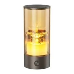 Synergy 21 LED tea light battery, outdoor IPX5, touch switch dimmable, steel gray