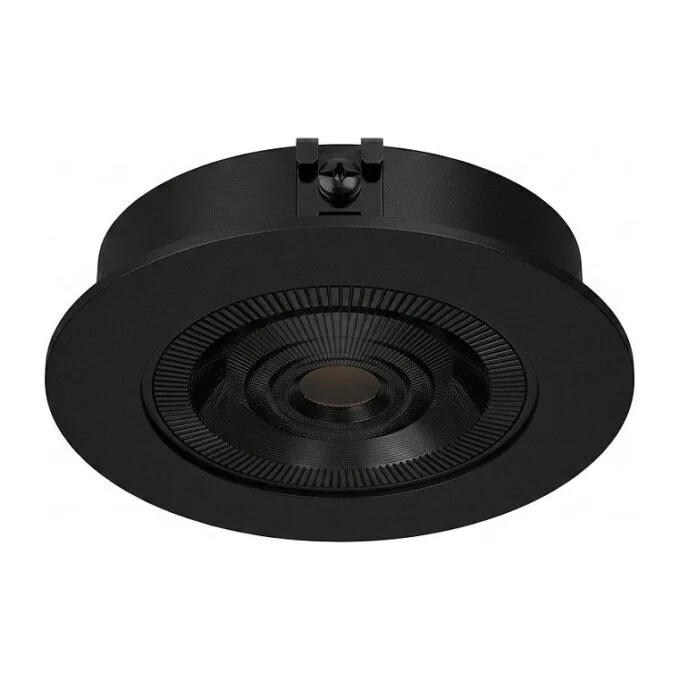 Synergy 21 LED Deckeneinbauspot Helios schwarz, rund, warmweiß — image 1