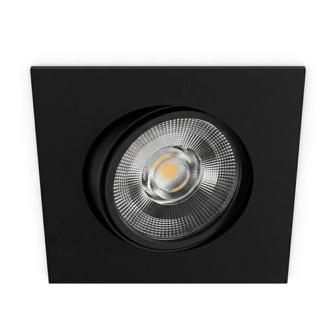 Synergy 21 LED Deckeneinbauspot Helios schwarz, quadratisch+schwenkbar, warmweiß — image 1