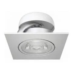 Synergy 21 LED Deckeneinbauspot Helios silber, quadratisch+schwenkbar, warmweiß