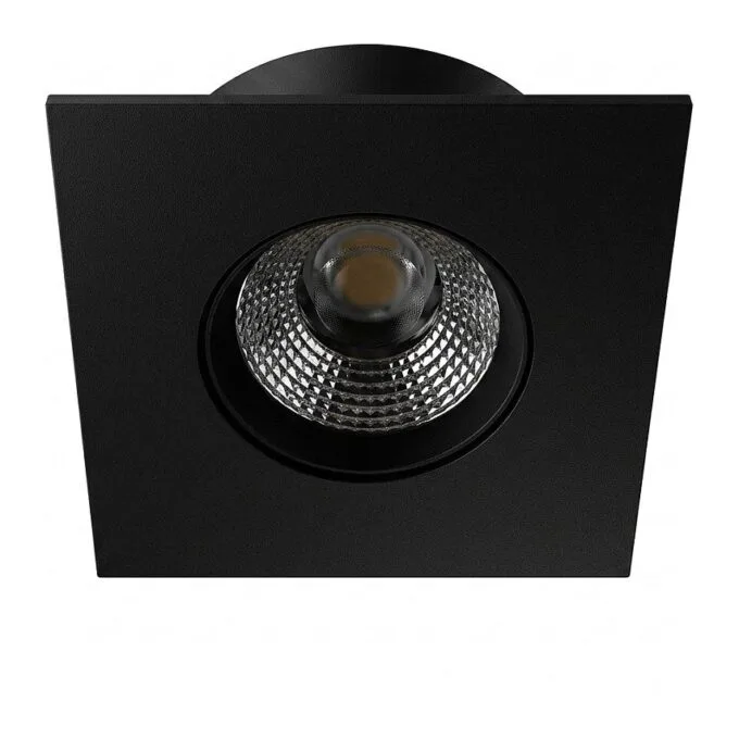 Synergy 21 LED Deckeneinbauspot Helios schwarz, quadratisch, warmweiß — image 1